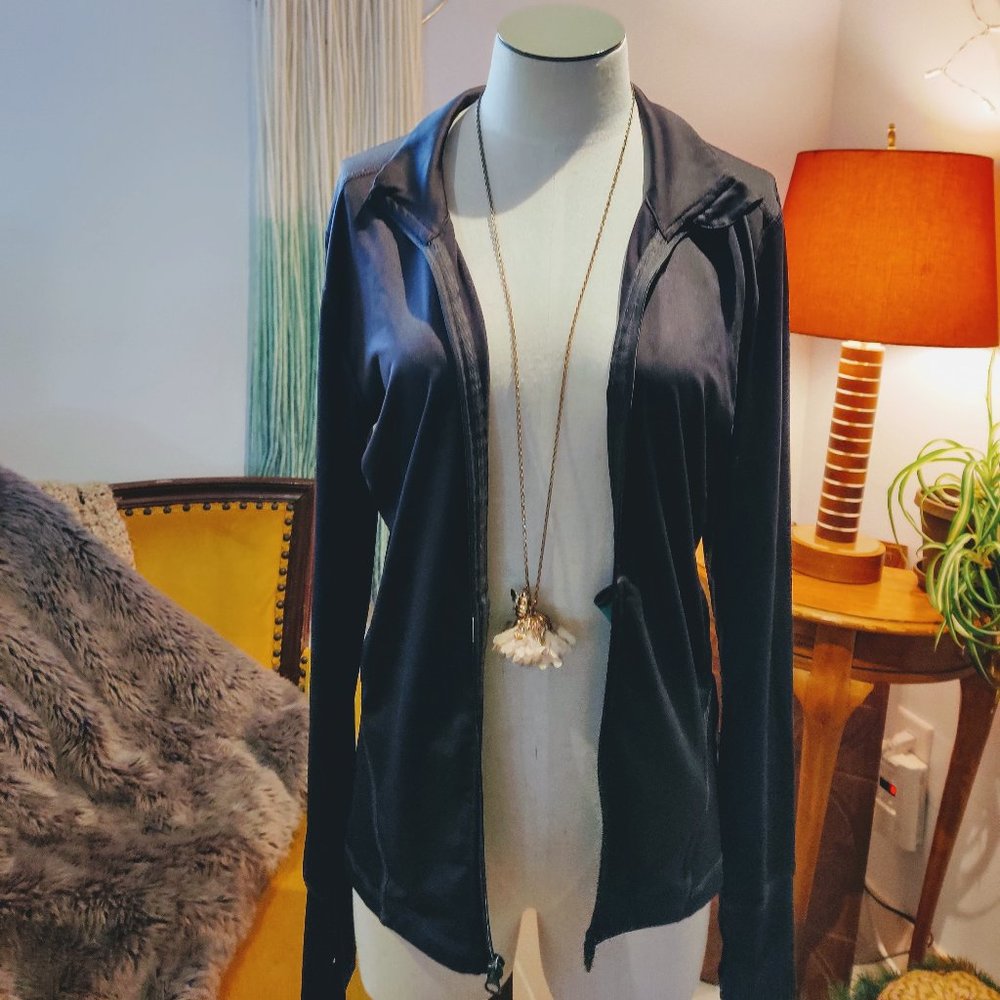 Gray and Teal Athletic Jacket L